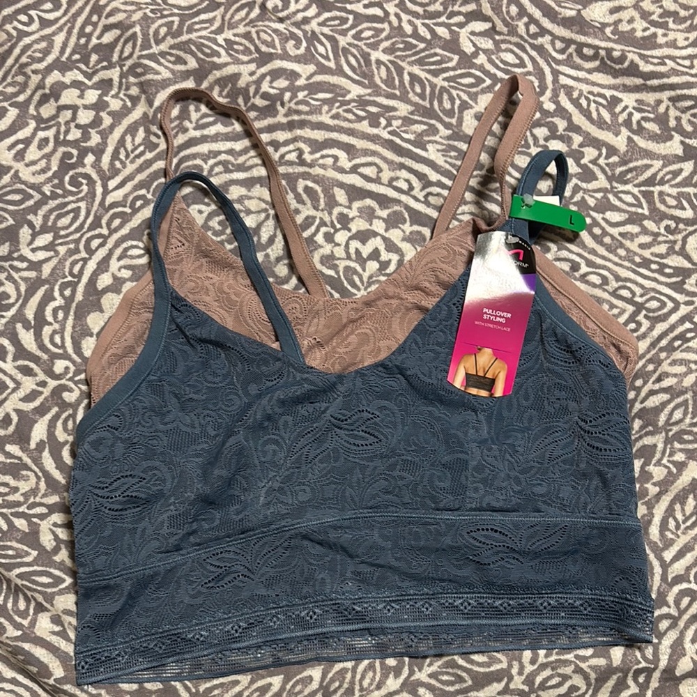 🆕🆕🆕 Maiden form Lace Bralette Set - Blue and Brown